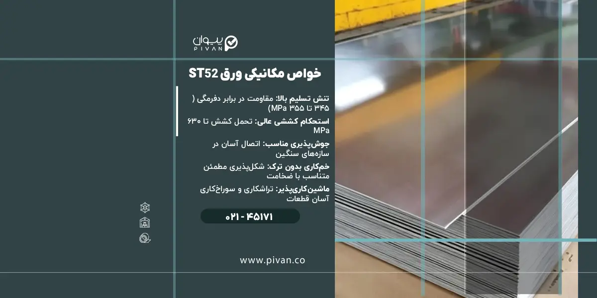 خواص مکانیکی ورق ST52