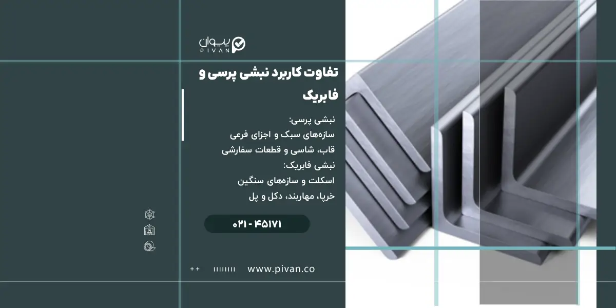 کاربرد نبشی پرسی و فابریک چه تفاوتی دارد؟