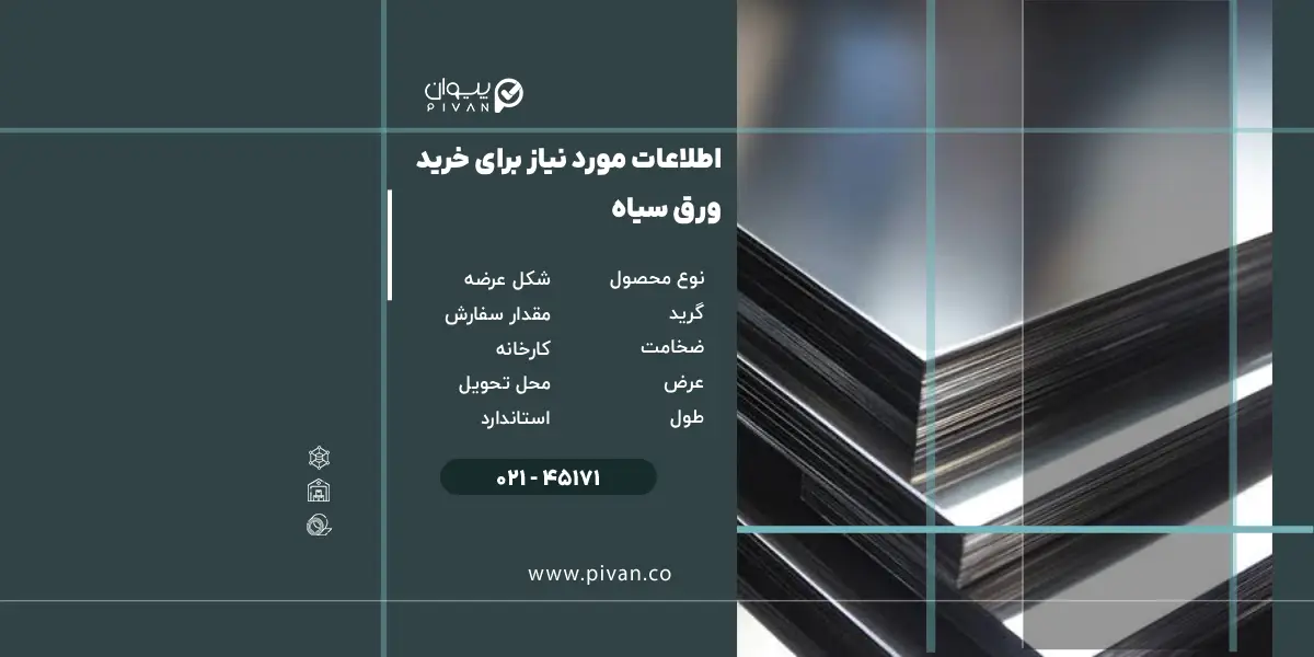 اطلاعات مورد نیاز برای خرید ورق سیاه