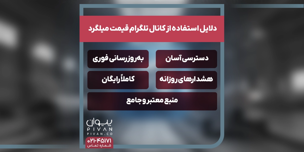 کاربرد کانال قیمت لحظه ای میلگرد