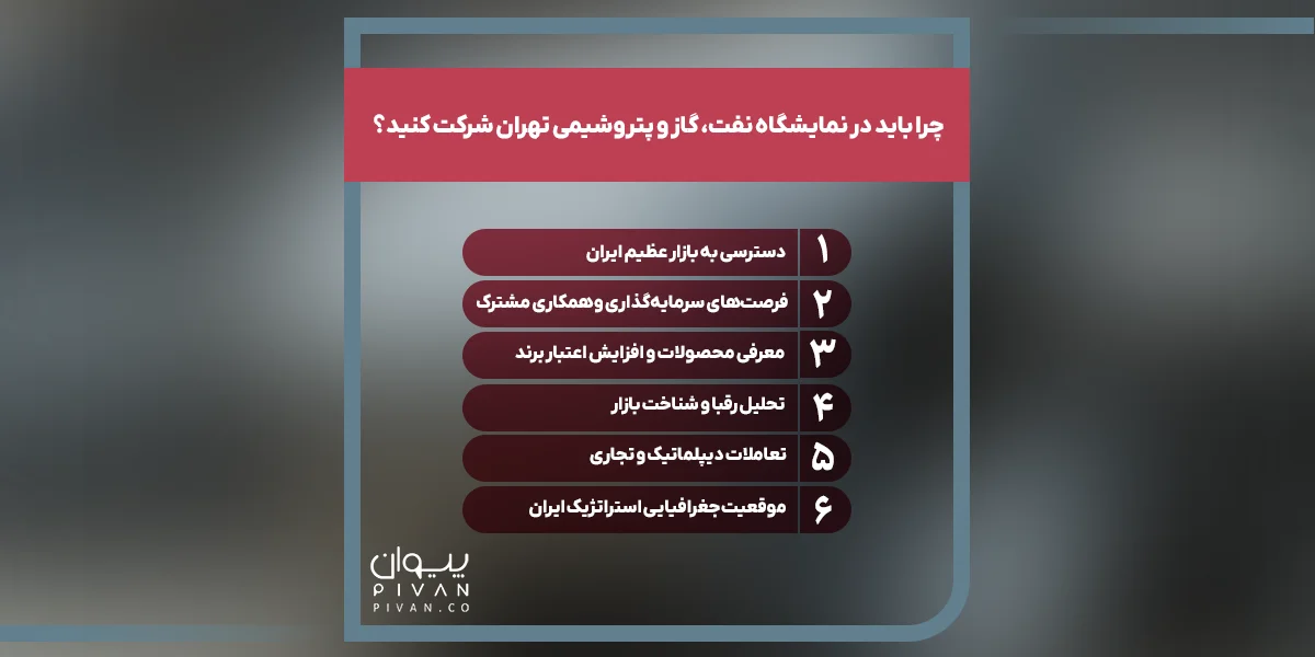 چرا باید در نمایشگاه نفت، گاز و پتروشیمی تهران شرکت کنید؟