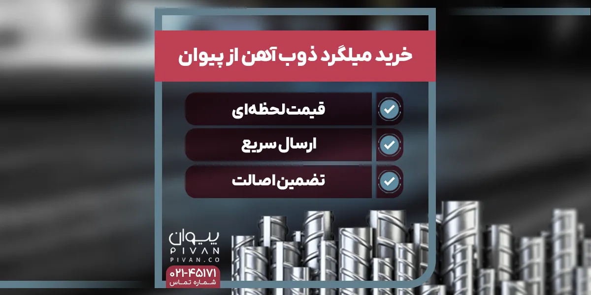 خرید میلگرد ذوب آهن از پیوان