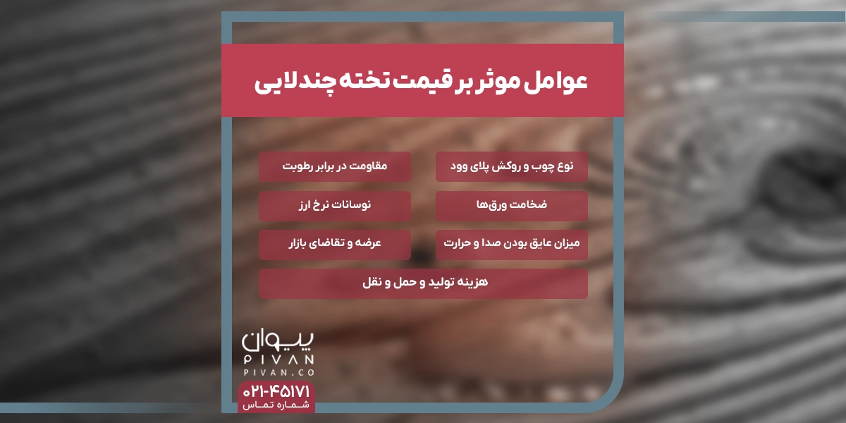عوامل موثر بر قیمت تخته چند لایی