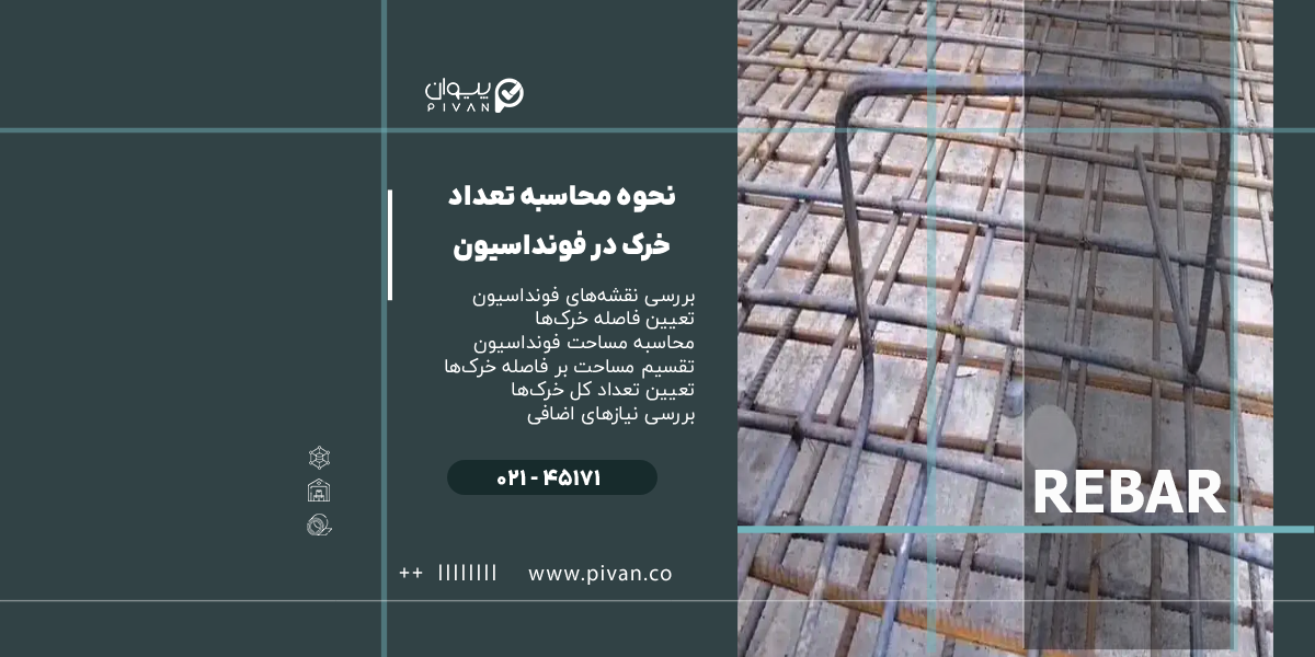 نحوه محاسبه تعداد میلگرد خرک در فوندانسیون