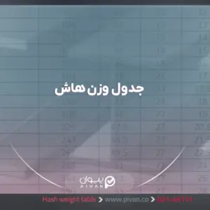 جدول وزن هاش