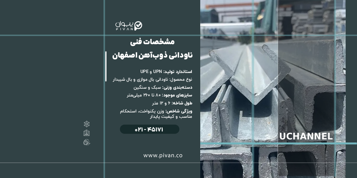 مشخصات فنی ناودانی ذوب آهن اصفهان