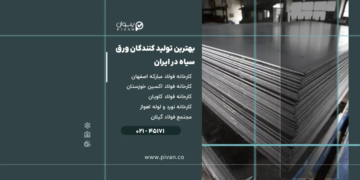 مهمترین کارخانه های تولید کننده ورق سیاه در ایران